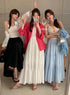 Summer Flounce Layer Long Skirts